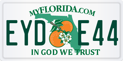 FL license plate EYDE44