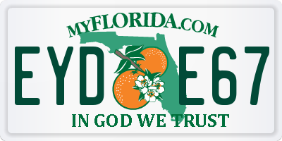 FL license plate EYDE67