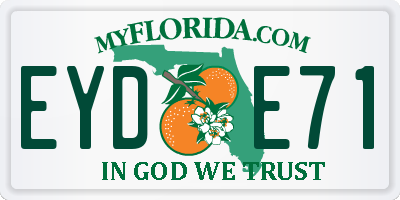 FL license plate EYDE71