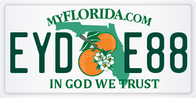 FL license plate EYDE88