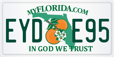 FL license plate EYDE95