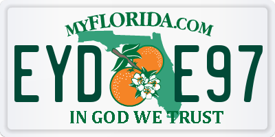 FL license plate EYDE97