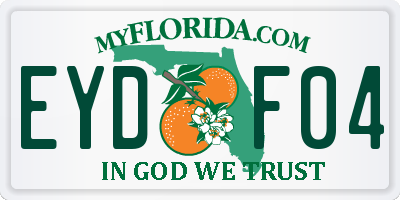 FL license plate EYDF04