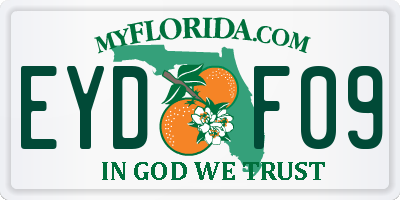 FL license plate EYDF09
