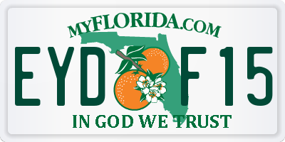FL license plate EYDF15
