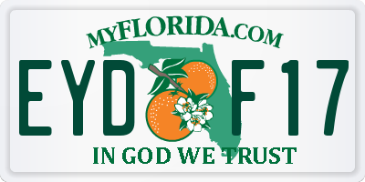 FL license plate EYDF17