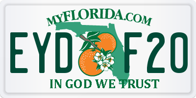 FL license plate EYDF20