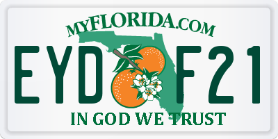 FL license plate EYDF21