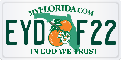 FL license plate EYDF22