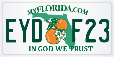 FL license plate EYDF23