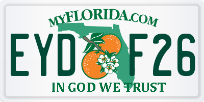 FL license plate EYDF26