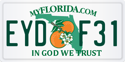 FL license plate EYDF31