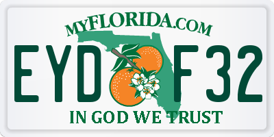 FL license plate EYDF32