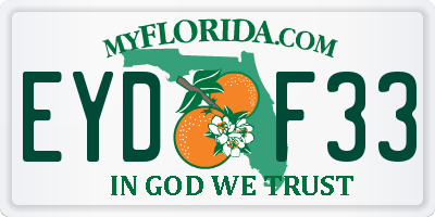 FL license plate EYDF33