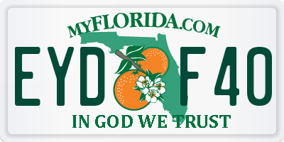 FL license plate EYDF40