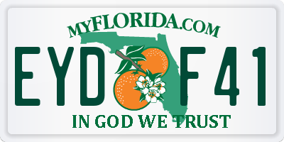 FL license plate EYDF41