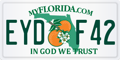 FL license plate EYDF42
