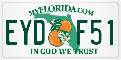FL license plate EYDF51