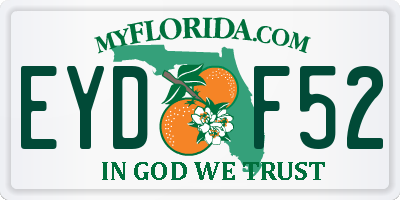 FL license plate EYDF52