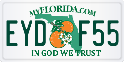 FL license plate EYDF55