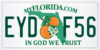 FL license plate EYDF56