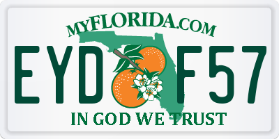 FL license plate EYDF57