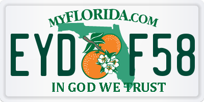 FL license plate EYDF58