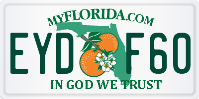 FL license plate EYDF60