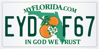 FL license plate EYDF67