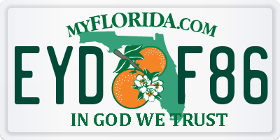 FL license plate EYDF86