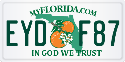 FL license plate EYDF87