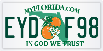 FL license plate EYDF98