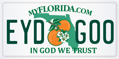 FL license plate EYDG00