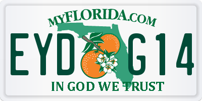 FL license plate EYDG14