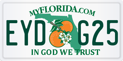 FL license plate EYDG25