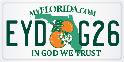 FL license plate EYDG26