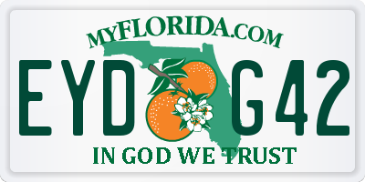 FL license plate EYDG42