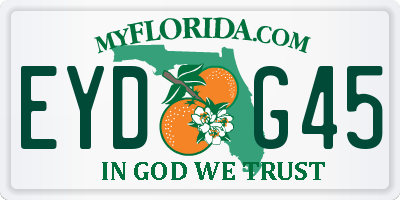 FL license plate EYDG45