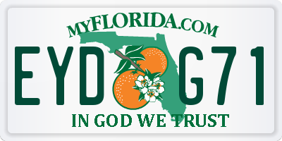 FL license plate EYDG71