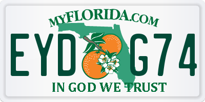 FL license plate EYDG74