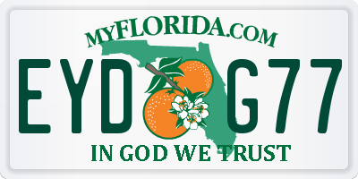 FL license plate EYDG77