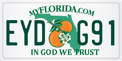 FL license plate EYDG91