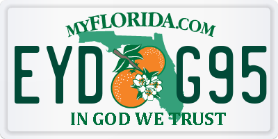 FL license plate EYDG95