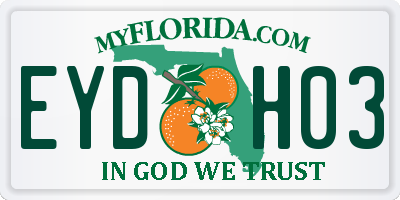 FL license plate EYDH03