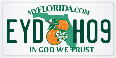 FL license plate EYDH09