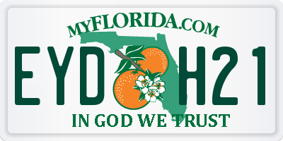 FL license plate EYDH21