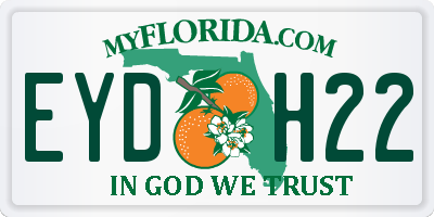 FL license plate EYDH22