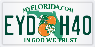FL license plate EYDH40