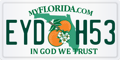 FL license plate EYDH53