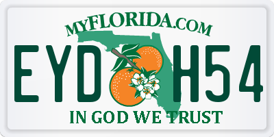 FL license plate EYDH54